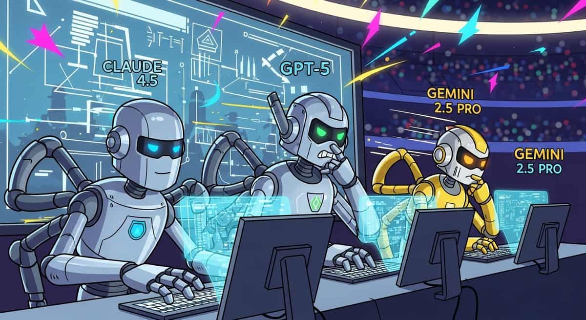 Background image for "Claude 4.5 vs GPT-5 vs Gemini 2.5 Pro: Coding Tests"