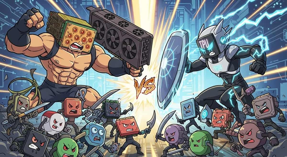 Background image for "AI Hardware Battle: GPUs vs TPUs vs Custom ASICs 2025"