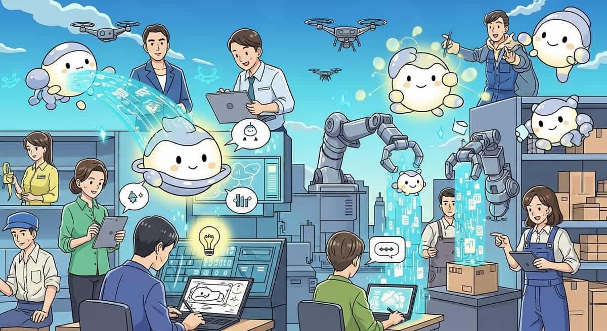 Background image for "2025's AI Productivity Revolution Transforms Work"