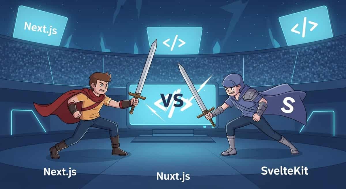 Background image for "Next.js vs Nuxt.js vs SvelteKit: 2025 Framework Battle"