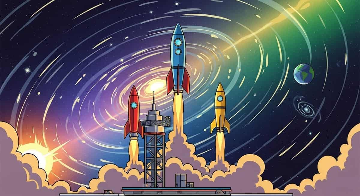 Background image for "NASA's Triple Launch Transforms Space Weather Monitoring"