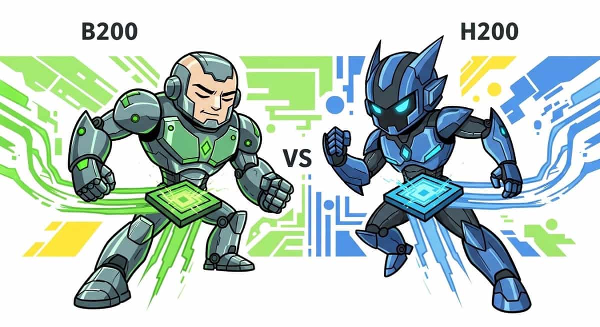 Background image for "B200 vs H200: NVIDIA's Latest GPUs Compared for 2025"