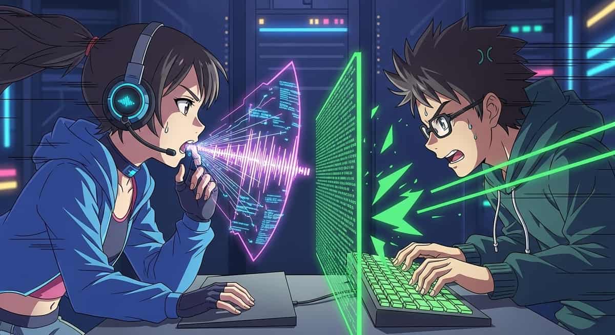 Background image for "Voice Coding vs Keyboard: 2025's Developer Battle"