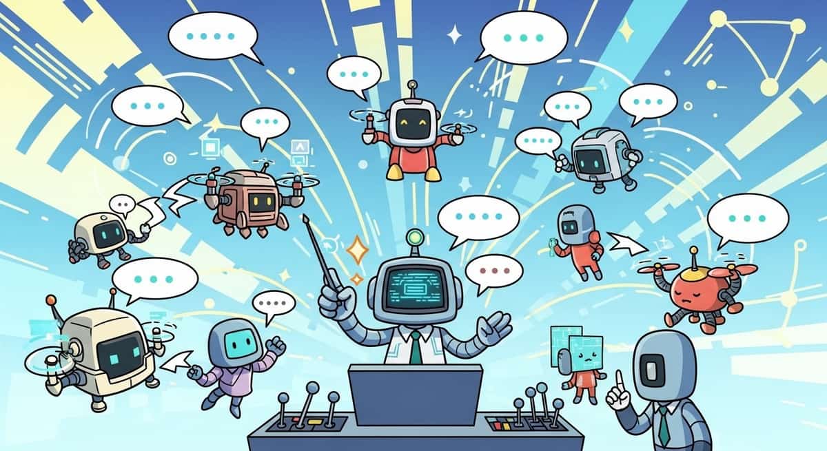 AI agents communicating in natural language workflow