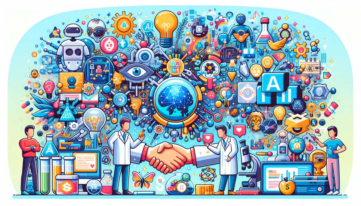 Visualization of AI research infrastructure network connecting scientists