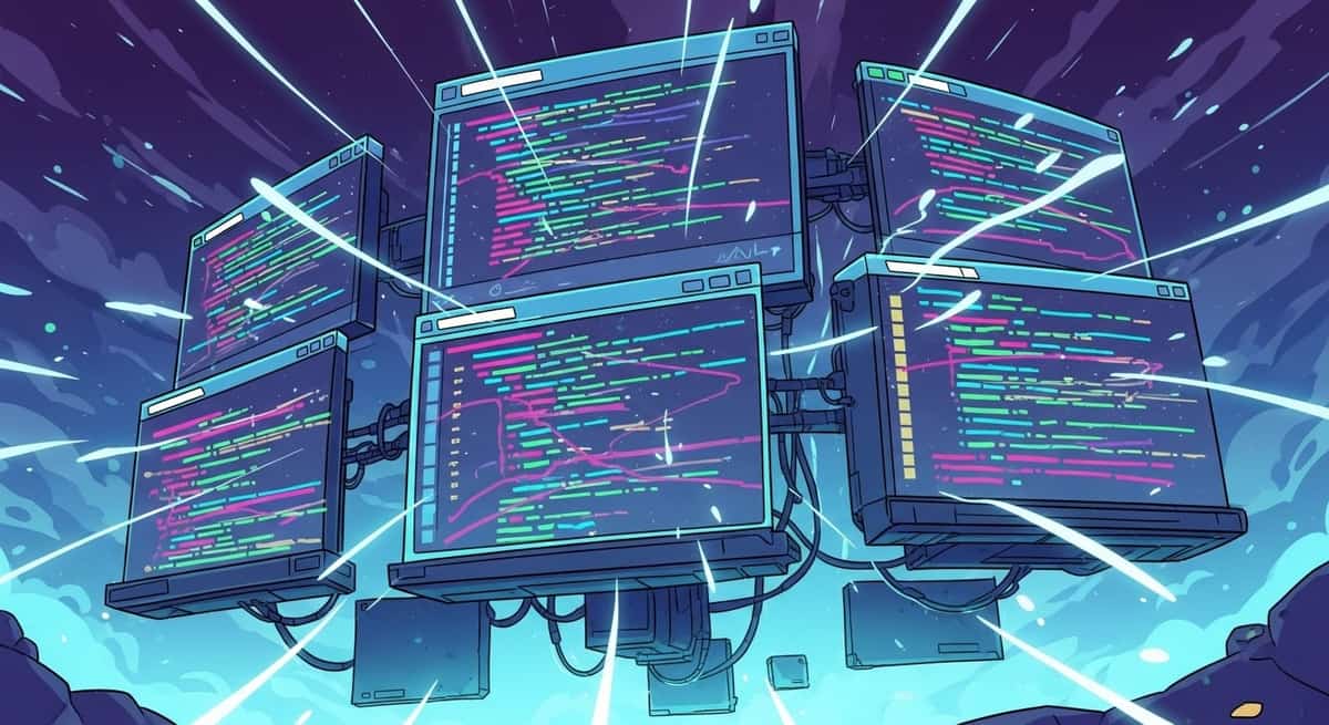 GPT-5 powered coding interface showing multi-file code generation