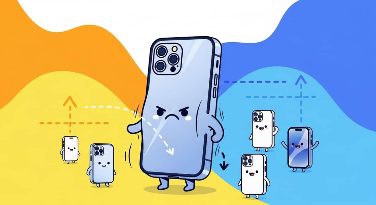 iPhone model sales share comparison showing declining Pro Max performance