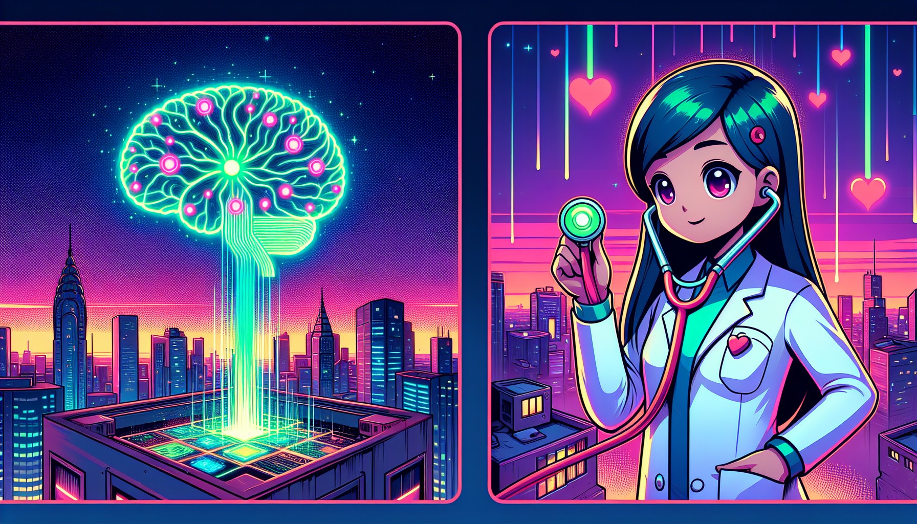 Chart comparing AI diagnostic accuracy versus human doctors