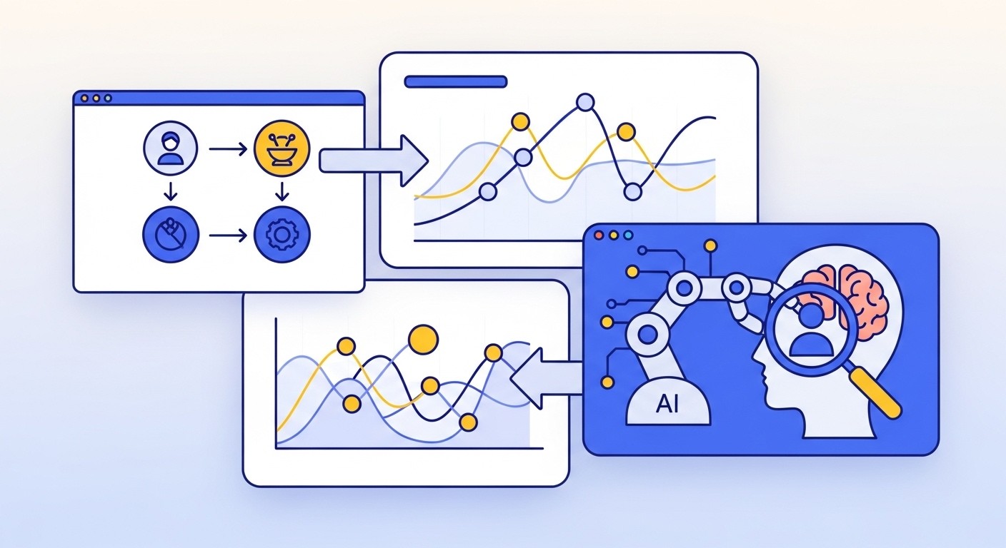 Dashboard showing AI-powered UX research workflow automation