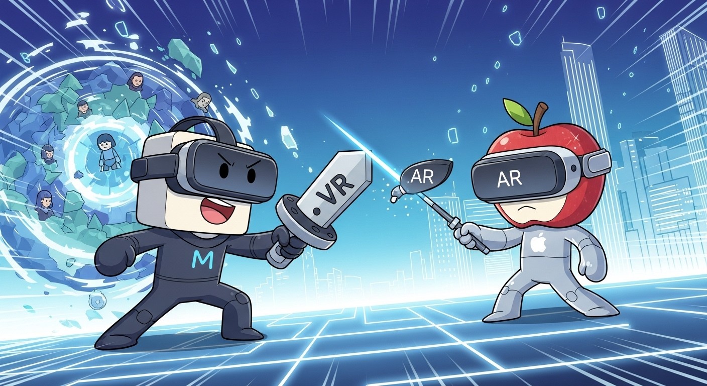 AR glasses market competition between Meta and Apple