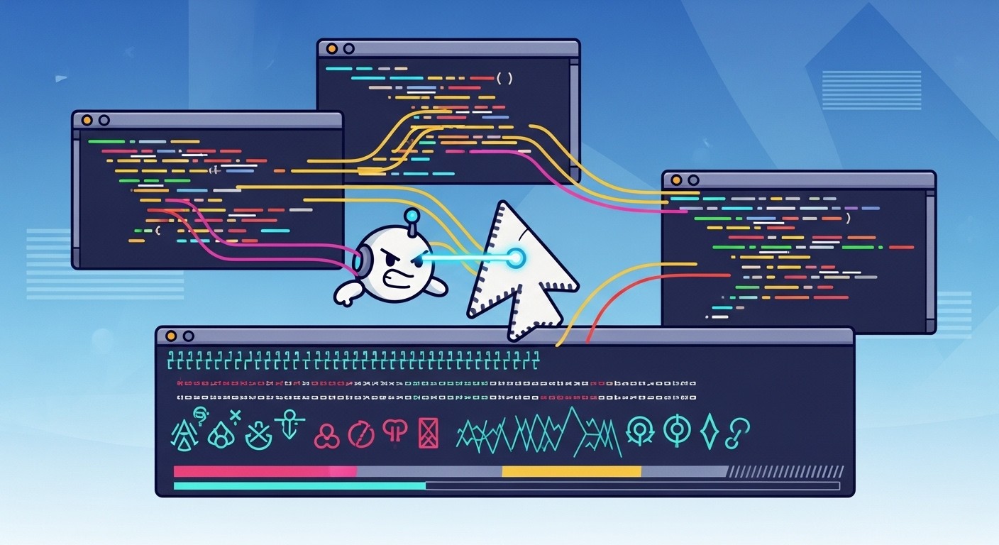 Cursor Agent Mode interface showing multi-file code generation and terminal integration