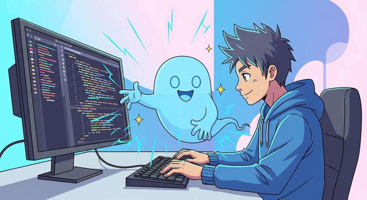 Developer using GitHub Copilot in integrated development environment