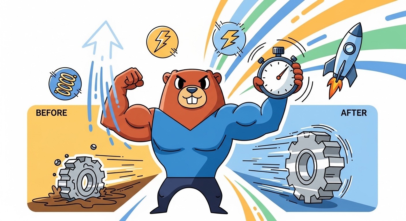 Go 1.25 runtime performance improvements visualization