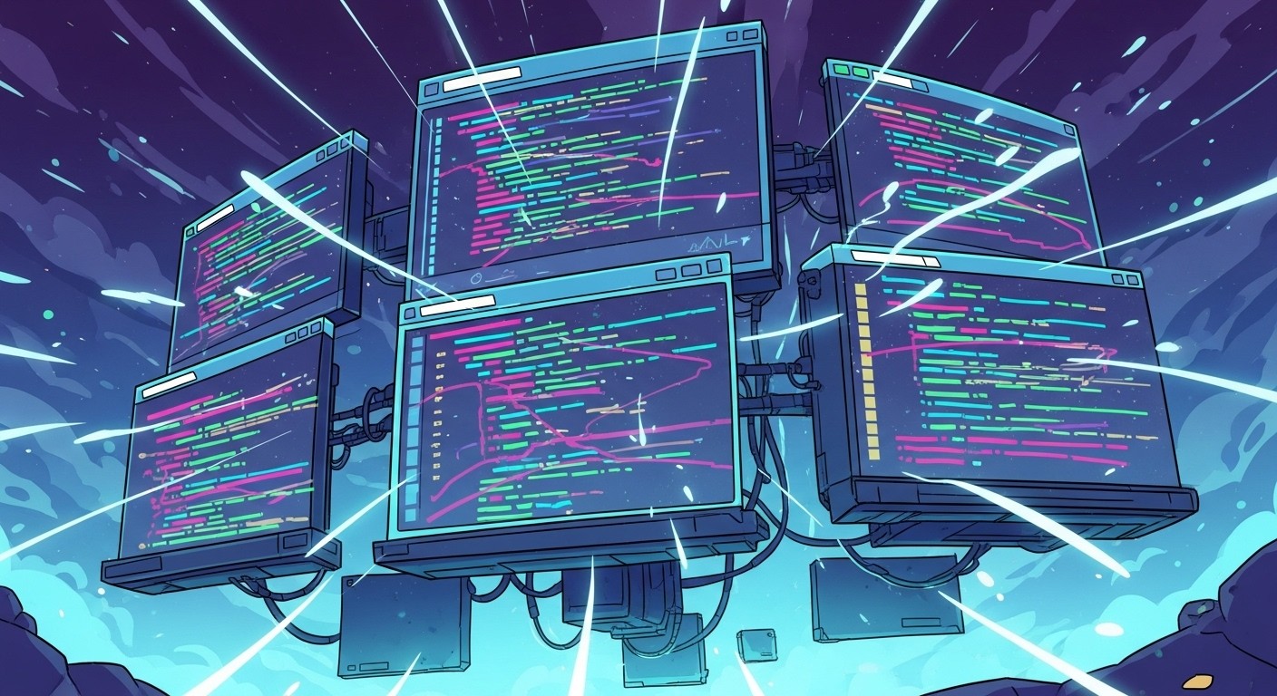 GPT-5 powered coding interface showing multi-file code generation