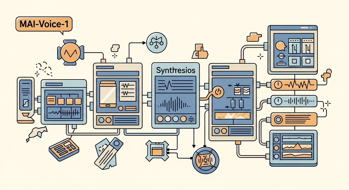 MAI-Voice-1 speech synthesis workflow diagram
