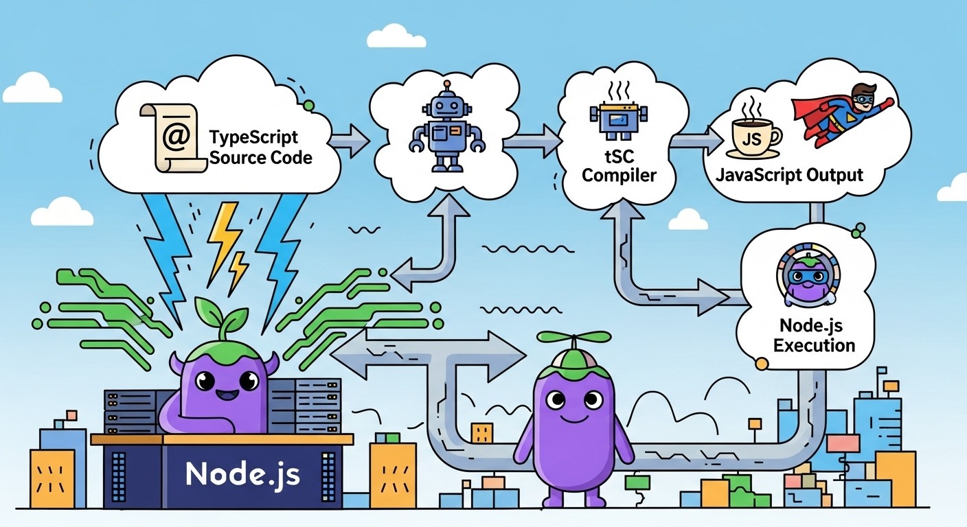 Node.js native TypeScript execution flow diagram