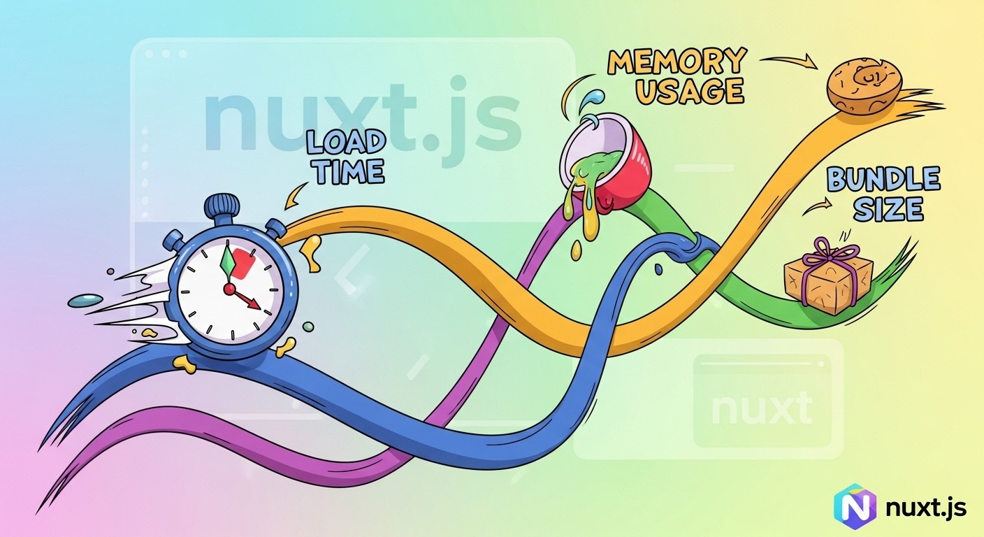 Performance comparison chart showing Nuxt.js metrics