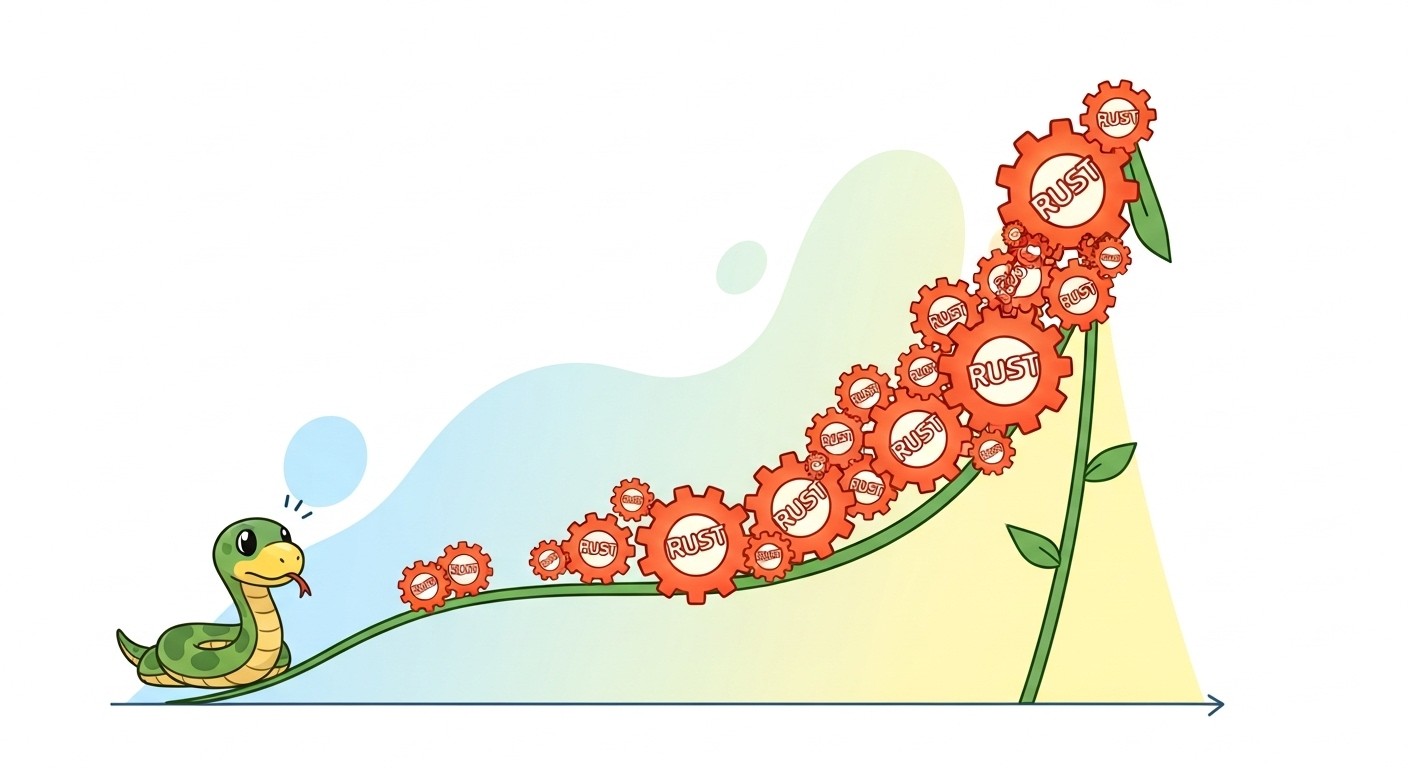 Chart showing Rust adoption growth in Python ecosystem
